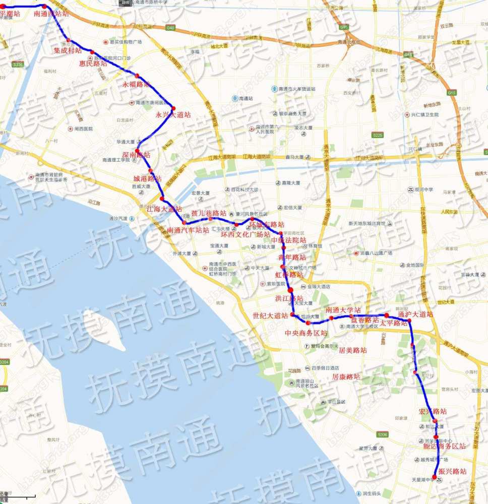 南通地铁1号线最新站点及站点图揭秘