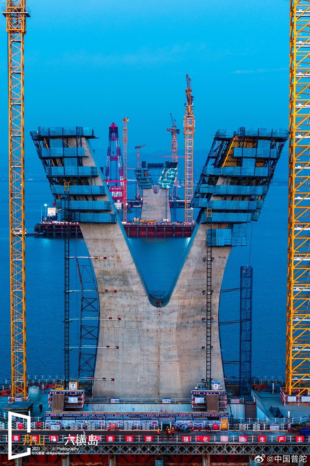 六横大桥最新进展，连接梦想的桥梁正在稳步构建